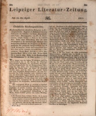 Leipziger Literaturzeitung Dienstag 10. April 1832