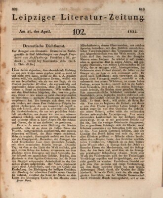 Leipziger Literaturzeitung Freitag 27. April 1832