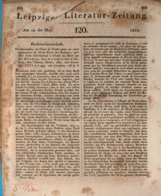 Leipziger Literaturzeitung Dienstag 15. Mai 1832