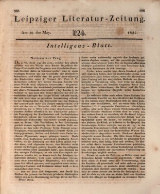 Leipziger Literaturzeitung Samstag 19. Mai 1832