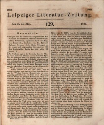 Leipziger Literaturzeitung Freitag 25. Mai 1832