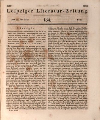 Leipziger Literaturzeitung Donnerstag 31. Mai 1832