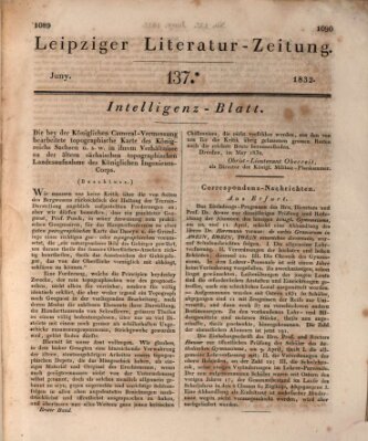 Leipziger Literaturzeitung Samstag 2. Juni 1832