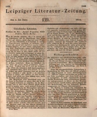 Leipziger Literaturzeitung Dienstag 5. Juni 1832
