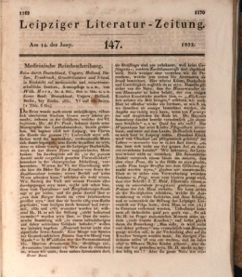 Leipziger Literaturzeitung Donnerstag 14. Juni 1832