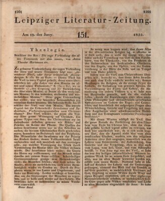 Leipziger Literaturzeitung Dienstag 19. Juni 1832