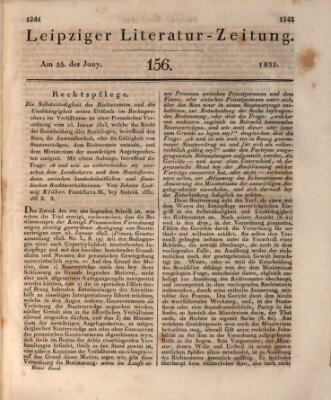 Leipziger Literaturzeitung Montag 25. Juni 1832