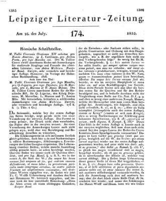 Leipziger Literaturzeitung Montag 16. Juli 1832