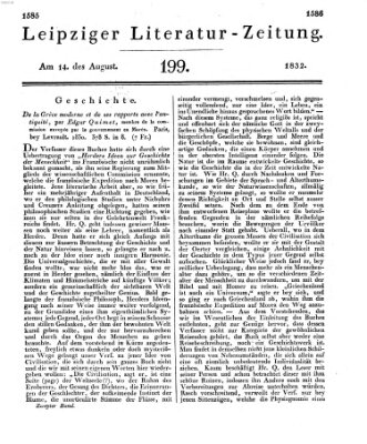 Leipziger Literaturzeitung Dienstag 14. August 1832