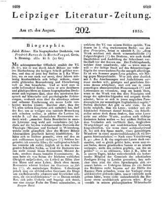 Leipziger Literaturzeitung Freitag 17. August 1832