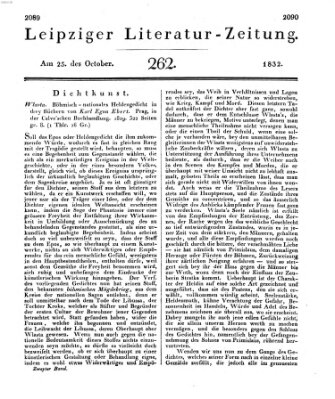 Leipziger Literaturzeitung Donnerstag 25. Oktober 1832