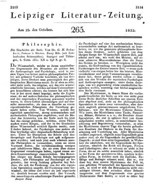 Leipziger Literaturzeitung Montag 29. Oktober 1832