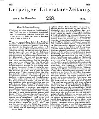 Leipziger Literaturzeitung Donnerstag 1. November 1832