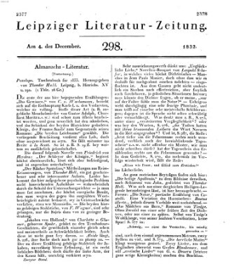 Leipziger Literaturzeitung Dienstag 4. Dezember 1832