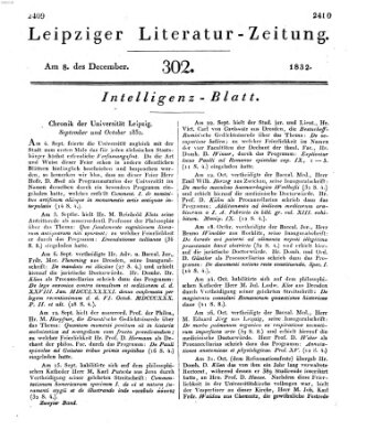 Leipziger Literaturzeitung Samstag 8. Dezember 1832