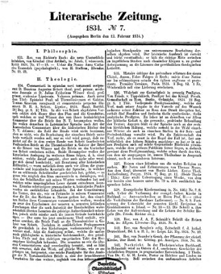 Literarische Zeitung Mittwoch 12. Februar 1834