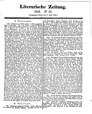 Literarische Zeitung Mittwoch 9. April 1834
