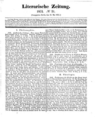 Literarische Zeitung Mittwoch 21. Mai 1834