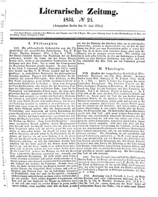 Literarische Zeitung Mittwoch 11. Juni 1834