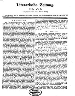 Literarische Zeitung Mittwoch 4. Februar 1835