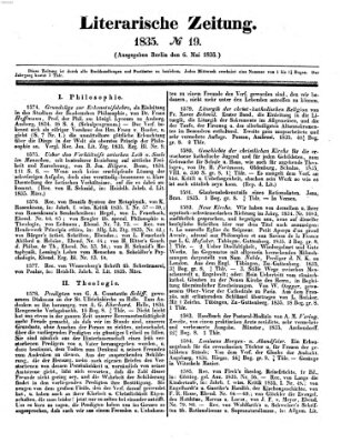 Literarische Zeitung Mittwoch 6. Mai 1835