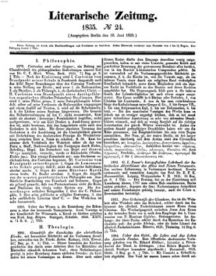 Literarische Zeitung Mittwoch 10. Juni 1835