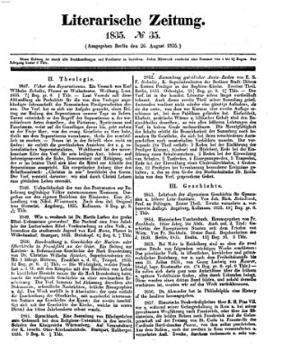 Literarische Zeitung Mittwoch 26. August 1835