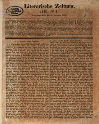 Literarische Zeitung Mittwoch 30. Dezember 1835