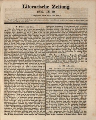 Literarische Zeitung Mittwoch 4. Mai 1836