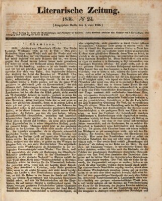 Literarische Zeitung Mittwoch 1. Juni 1836