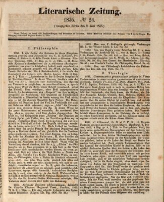 Literarische Zeitung Mittwoch 8. Juni 1836