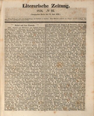 Literarische Zeitung Mittwoch 15. Juni 1836