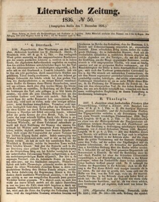 Literarische Zeitung Mittwoch 7. Dezember 1836