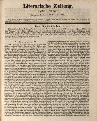 Literarische Zeitung Mittwoch 21. Dezember 1836