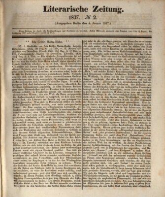 Literarische Zeitung Mittwoch 4. Januar 1837