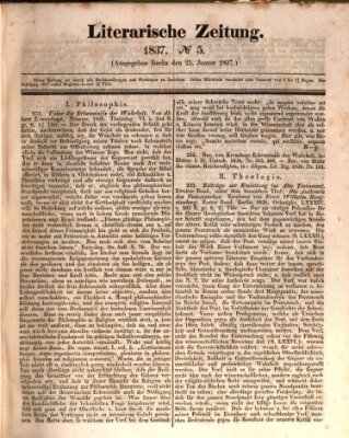 Literarische Zeitung Mittwoch 25. Januar 1837