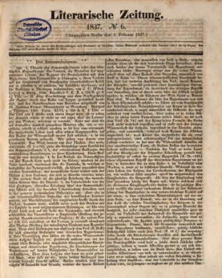 Literarische Zeitung Mittwoch 1. Februar 1837