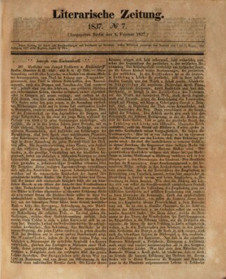 Literarische Zeitung Mittwoch 8. Februar 1837