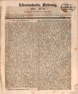 Literarische Zeitung Mittwoch 30. August 1837