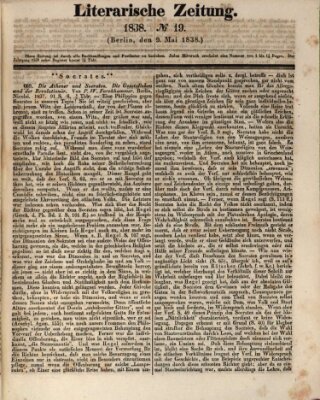 Literarische Zeitung Mittwoch 9. Mai 1838