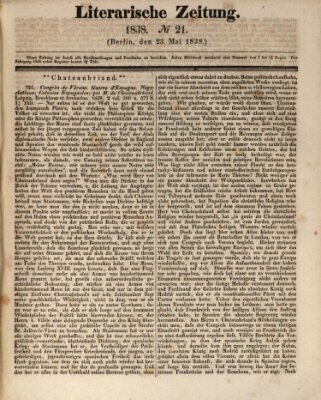 Literarische Zeitung Mittwoch 23. Mai 1838