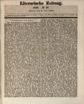 Literarische Zeitung Mittwoch 11. Juli 1838