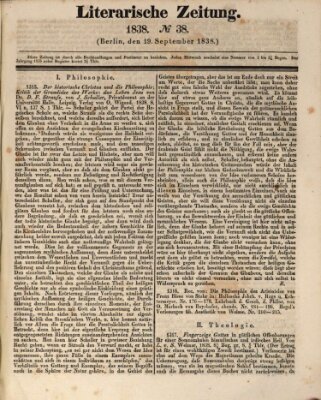 Literarische Zeitung Mittwoch 19. September 1838