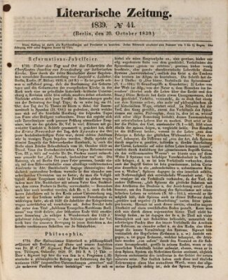 Literarische Zeitung Mittwoch 30. Oktober 1839