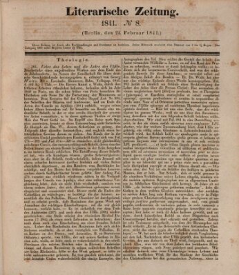 Literarische Zeitung Mittwoch 24. Februar 1841