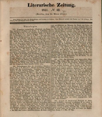 Literarische Zeitung Mittwoch 24. März 1841