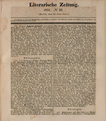 Literarische Zeitung Mittwoch 23. Juni 1841