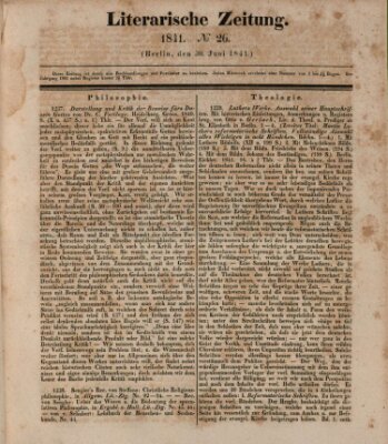 Literarische Zeitung Mittwoch 30. Juni 1841