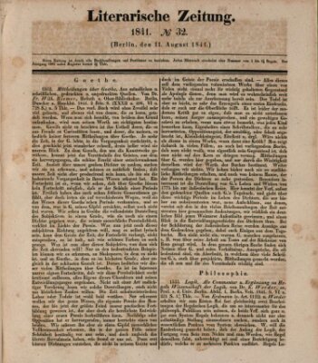 Literarische Zeitung Mittwoch 11. August 1841