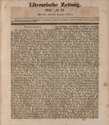 Literarische Zeitung Mittwoch 18. August 1841